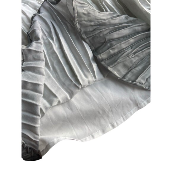 Chicos Dip Dye Crinkle Pleated Maxi Skirt Size XL Green Ombre Lined Coastal Boho - Picture 4 of 8